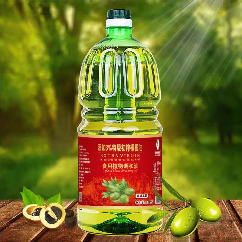 欧丽塞维利亚 添加3%特级初榨橄榄油食用植物调和油 1.8L