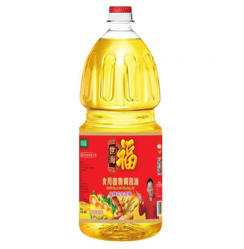 世海福 压榨花生芝麻食用植物调和油1.8L